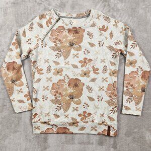Ampersand Avenue Floral Pullover Sweatshirt Womens Size XL